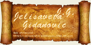 Jelisaveta Gidanović vizit kartica